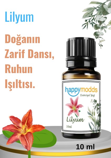 Lilyum Çiçeği Aromaterapi Uçucu Yağ Esansiyel Buhurdanlık Yağı 10 ml