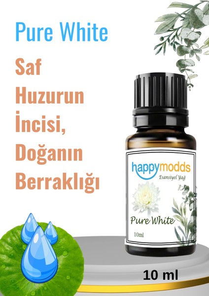 Pure White Aromaterapi Uçucu Yağ Esansiyel Buhurdanlık Yağı 10 ml