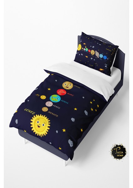 Öğretici Gezegenler Desenli Bebek ve Çocuk Nevresim Takımı TLAN-182