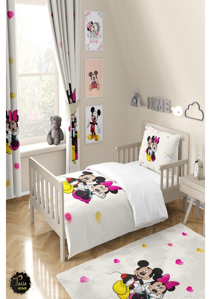 Mickey Mouse Desenli Çocuk Odası Nevresim Takımı TLAN-112