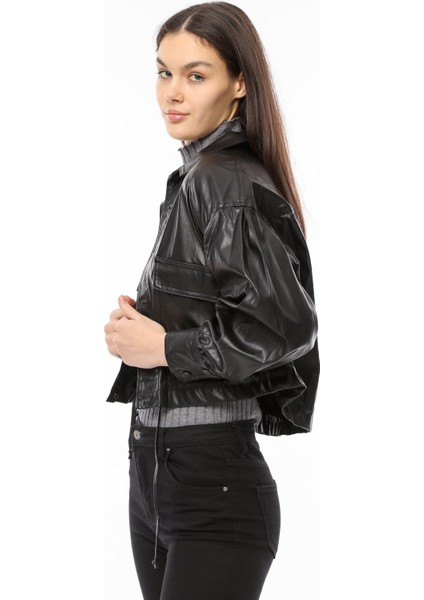 Standart Kesim Deri Ceket 40 modelleri