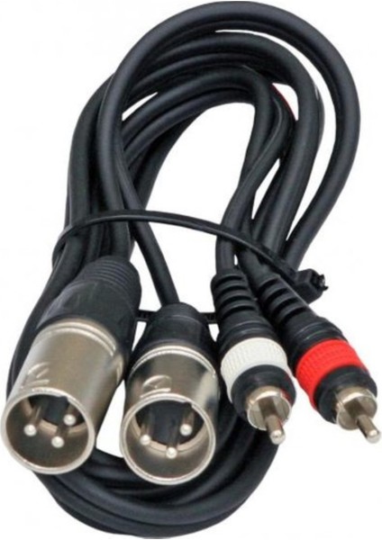 Powermaster 2 Xlr Dişi 2 Rca Renkli Kablo 3 Metre