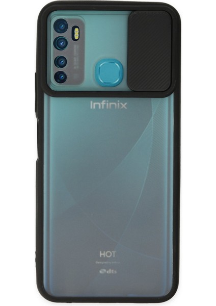 Infinix Hot 9 Kılıf Palm Buzlu Kamera Sürgülü Silikon - Siyah 109008