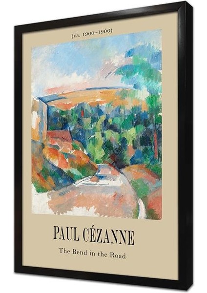 Paul Cezzane Eserleri Üçlü Çerçeveli Mdf Tablo Seti