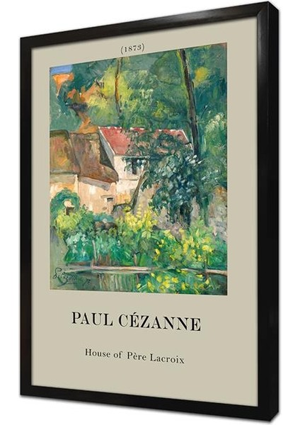 Paul Cezzane Manzara Eserleri Üçlü Çerçeveli Mdf Tablo Seti