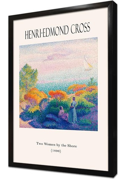 Henry Edmond Cross Manzara Üçlü Çerçeveli Mdf Tablo Seti