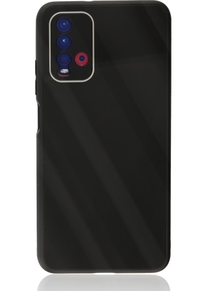 Xiaomi Redmi 9t Kılıf Glass Kapak - Siyah 109008