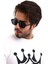Unisex Siyah Vintage Kemik Güneş Gözlüğü 4