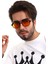Unisex Turuncu Vintage Kemik Güneş Gözlüğü 3