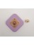 7 cm Kare Akrilikli Lila Renk Light Gold Mıknatıslı Kilit 3