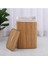Kapaklı El Yapımı Dekoratif Modern Doğal Ahşap Bambu Banyo Kirli Çamaşır Sepeti 40 x 30 x 60 cm 4