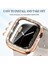 Apple Watch Elmas Cam+Kasa Koruyucu 45MM Zarif Şık Tasarım Akıllı Saat Koruyucu Kılıfı 4