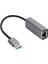 USB 3.0 - 10/100/1000 Mbps RJ45 Ethernet Çevirici Adaptör Alüminyum Kasa 1