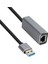 USB 3.0 - 10/100/1000 Mbps RJ45 Ethernet Çevirici Adaptör Alüminyum Kasa 2