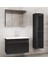 Viola3-Siyah (100+35) 135 cm Mdf-Aynalı Seramik Lavabolu Banyo Dolabı Takımı**demonte Değil** 1