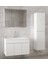 Viola3-Beyaz 100+35 cm Mdf-Aynalı Seramik Lavabolu Banyo Dolabı Takımı**demonte Değil** 1
