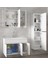 Viola3-Beyaz 100+35 cm Mdf-Aynalı Seramik Lavabolu Banyo Dolabı Takımı**demonte Değil** 2