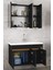 Viola3-S Siyah 100 cm Mdf-Aynalı Seramik Lavabolu Banyo Dolabı Takımı**demonte Değil** 2