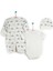 HelloBaby Yenidoğan Bebek Sevimli Fil Kendinden Eldivenli Tulum-Body- Şapka 3lü Set Unisex 1