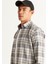 Slim Fit Düğmeli Yaka Gri - Beyaz Erkek Gömlek 4A2024100028 3