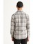 Slim Fit Düğmeli Yaka Gri - Beyaz Erkek Gömlek 4A2024100028 5
