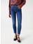 Orta Bel Slim Paça Cropped Fit Mavi Kadın Denim Pantolon 21006983 1