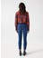 Orta Bel Slim Paça Cropped Fit Mavi Kadın Denim Pantolon 21006983 4