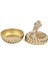 Gold Kapaklı Metal Obje 16X19 cm 2