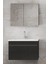 Viola3 Siyah 80 cm Mdf-Ayna Dolaplı Seramik Lavabolu Banyo Dolabı**demonte Değil** 3