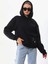 Kar Tanesi Baskılı Cepli Kapüşonlu Kışlık Kalın Sweatshirt Oversize/geniş Kesim 2