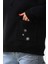 Kar Tanesi Baskılı Cepli Kapüşonlu Kışlık Kalın Sweatshirt Oversize/geniş Kesim 5