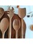 Ahşap Tahta Servis, Sunum Kaşığı ve Spatula Seti - El Yapımı - Ceviz Ağacı 5