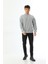 Gri Basic 3 Iplik Bisiklet Yaka Mevsimlik Erkek Sweatshirt 5