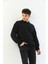 Siyah Basic 3 Iplik Bisiklet Yaka Mevsimlik Erkek Sweatshirt 3