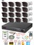 16 Kameralı 5mp 3.6mm Lens 2mp Görüntü 36 Led Gece Görüşlü Full Hd Güvenlik Kamerası 2236 500 GB 1