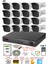 16 Kameralı 5mp 3.6mm Lens 2mp Görüntü 36 Led Gece Görüşlü Full Hd Güvenlik Kamerası 2236 500 GB 2