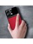 Xiaomi Poco X6 Uyumlu Kılıf Zebana Lens Deri Kılıf Kırmızı 3