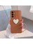 Samsung Galaxy A25 5g Uyumlu Kılıf Kalpli Love Silikon Kılıf Kahverengi 1