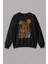 Unisex Sweatshirt Kaplan Ay Dolunay Moon Tiger Baskılı Sweat 1