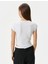 Basic Modal Tişört Slim Fit Ribanalı Kısa Kollu Bisiklet Yaka 4