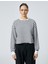 Bisiklet Yaka Sweatshirt Beli Eskitme Detaylı 3
