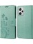 Xiaomi Redmi Için Note 12 Pro+ 5g Stand Telefon Kılıfı Pu Deri Çiçek Kelebek Basılı Cüzdan Kapağı-Yeşil (Yurt Dışından) 1