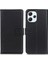 Xiaomi Redmi Için 12 4g Dokulu Şok Geçirmez Telefon Kapağı Pu Deri Cüzdan Stand Akıllı Telefon Kılıfı-Siyah (Yurt Dışından) 1