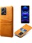 Xiaomi Redmi Için Note 12 Pro+ 5g Telefon Geri Kapak Pc+ Pu Deri Telefon Kılıfı Çift Kart Yuvalı-Turuncu (Yurt Dışından) 1