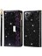 Xiaomi 13 Flip Telefon Kapağı Lazer Oyma Işıltılı Yıldız Tarzı Fermuar Cüzdan Standı Pu Deri Telefon Kasası-Siyah (Yurt Dışından) 1