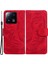 Xiaomi 13 Pro 5g Cep Telefonu Kılıfı Tiger Baskılı Pu Deri Cüzdan Stand Koruyucu Kapak-Kırmızı (Yurt Dışından) 1