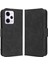 Xiaomi Redmi Için Note 12 Pro+ 5g Anti-Fall Anti Anti Anti Anti-Fone Cover Birden Fazla Kart Yuvası Pu Deri Cüzdan Stand Çift Manyetik Toka Kılıfı-Siyah (Yurt Dışından) 1