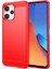 Xiaomi Redmi Için 12 4g Karbon Fiber Doku Kabuğu Fırçalanmış Tpu Telefon Vaka Kapağı-Kırmızı (Yurt Dışından) 1
