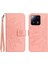 Xiaomi Için Anti-Drop Telefon Kapağı 13 5g HT04 Ayçiçeği Baskılı Cilt Touch Pu Deri Stand Telefon Cüzdan Kılıfı El Strap Ile-Açık Pembe (Yurt Dışından) 1