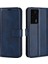 Xiaomi Redmi Için K60E 5g Cep Telefonu Kılıf Çantası Buzağı Doku Standı Cüzdan Cep Telefonu Kapağı-Mavi (Yurt Dışından) 1